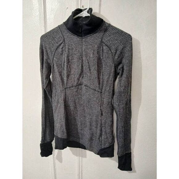 Lululemon women size 4 RUNDERFUL1/2 zip base runner longsleeve top running gray - Picture 1 of 7